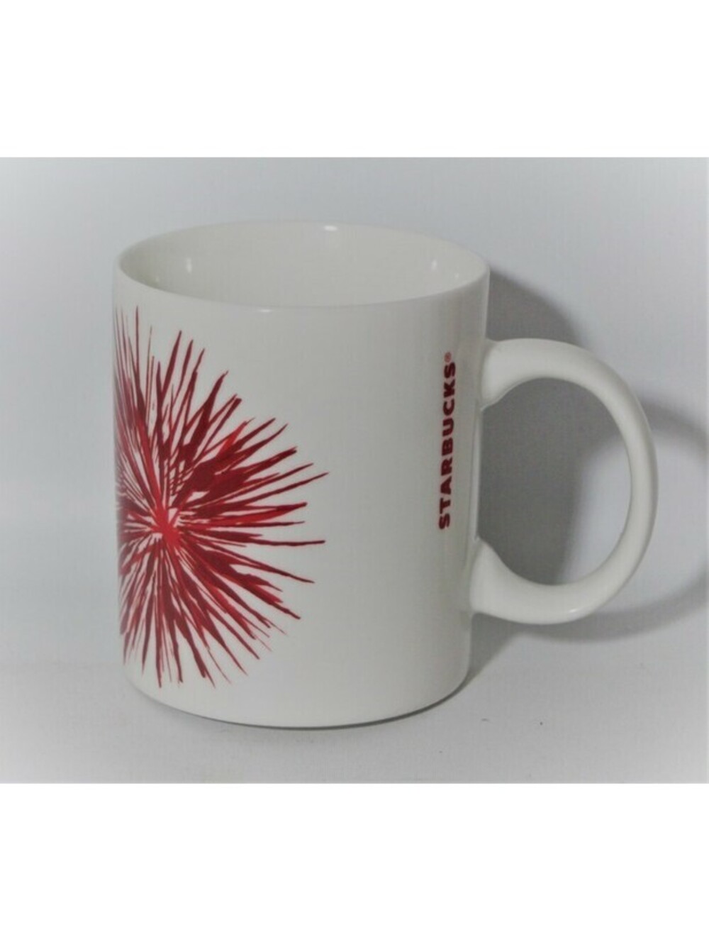 STARBUCKS Holiday 2014 Red Starburst Firework Coffee Mug